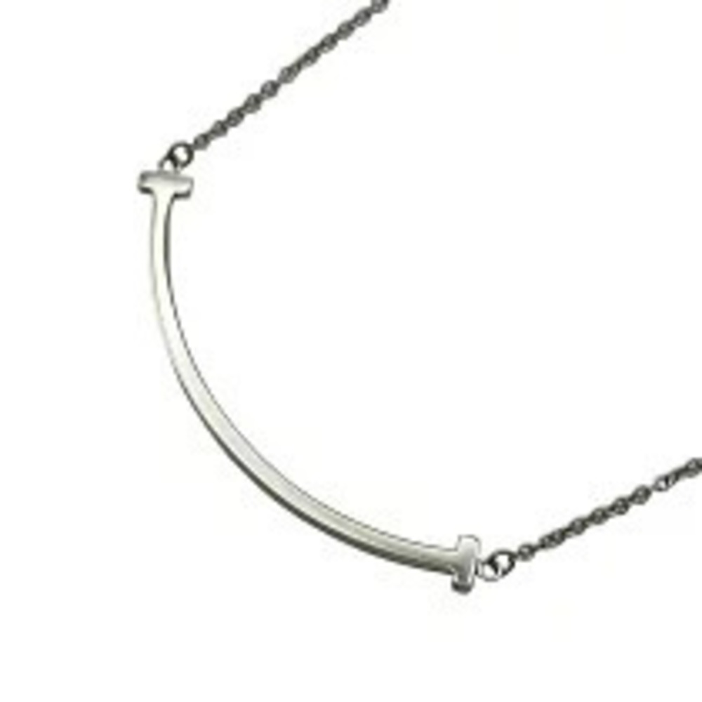 Tiffany Co Tiffany T Smile Necklace White Gold